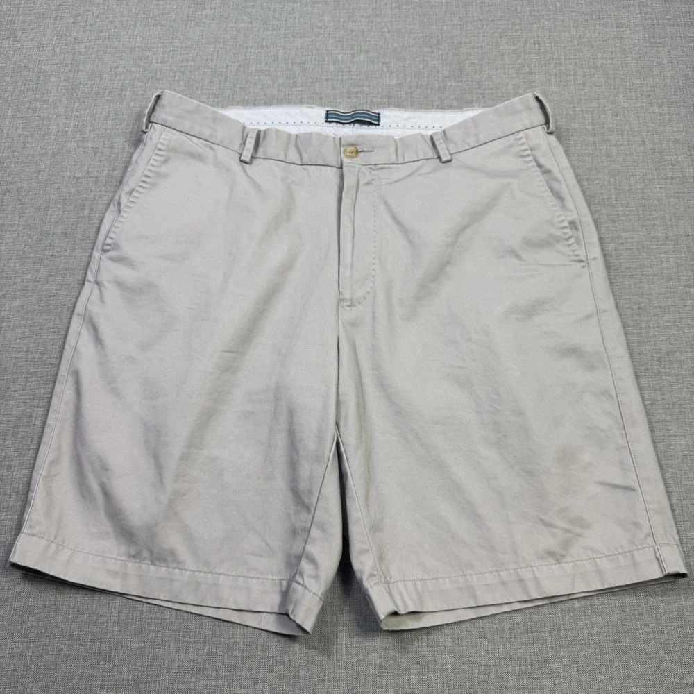 Peter Millar Chino Shorts Mens 35 Gray Cotton Canvas 9